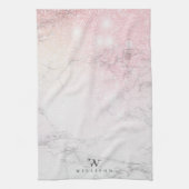 Personalisierter Rose-Glitzer Geschirrtuch (Vertikal)