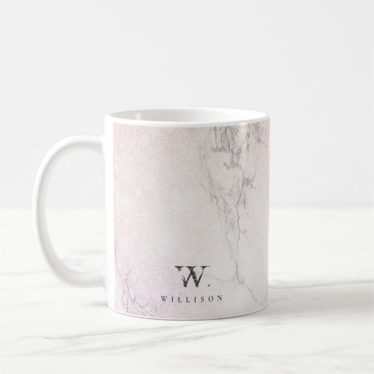 Personalisierter Rose-Glitzer Kaffeetasse (Links)