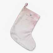 Personalisierter Rose-Glitzer Kleiner Weihnachtsstrumpf (Vorderansicht (hängend))