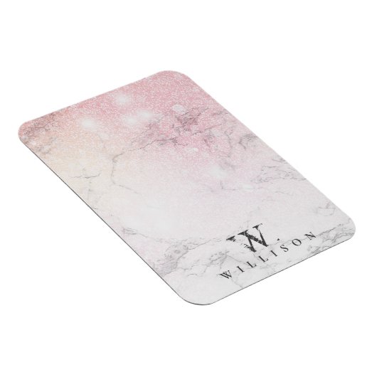 Personalisierter Rose-Glitzer Magnet (Rechte Seite)