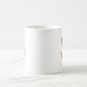 Personalisierter Roségold-Blumen-Initialbuchstabe  Kaffeetasse (Mittel)