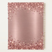Personalisierter Roségold-Glitter-Planer 2027 Planer (Rückseite)