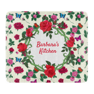 Personalisierter Rosengarten Schneidebrett