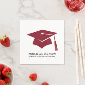Personalisierter roter Abschluss Serviette (Beispiel)