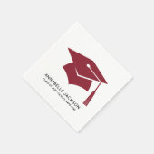 Personalisierter roter Abschluss Serviette (Ecke)