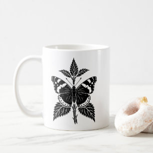 Personalisierter Roter-Admiral-Schmetterling-Beche Kaffeetasse