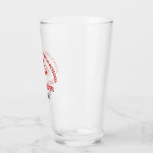 Personalisierter roter Cheerleader der High School Glas (Links)