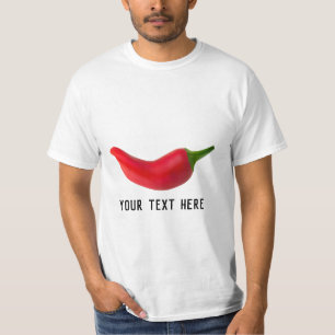 Personalisierter roter Chili Pfeffer t Shirt