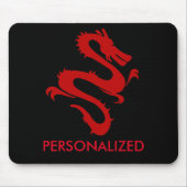 Personalisierter Roter Drache Mousepad (Vorne)