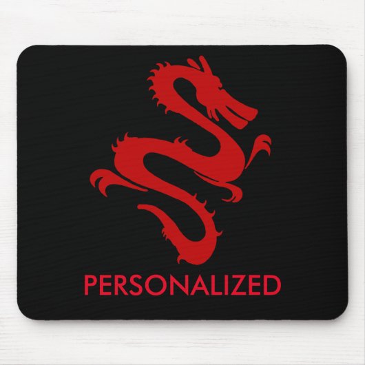 Personalisierter Roter Drache Mousepad (Vorne)
