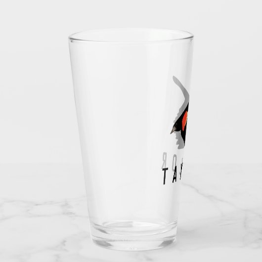 Personalisierter Roter Flügel Glas (Rechts)