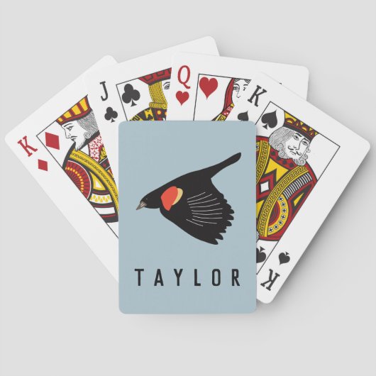 Personalisierter Roter Flügel Spielkarten (Rückseite)