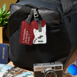 Personalisierter roter Gepäckanhänger für die elek