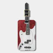 Personalisierter roter Gepäckanhänger für die elek (Vorderseite vertikal)