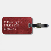 Personalisierter roter Gepäckanhänger für die elek (Rückseite horizontal)