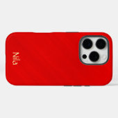 Personalisierter roter Glamour Case-Mate iPhone Hülle (Rückseite (Horizontal))