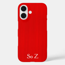 Personalisierter roter Glamour iPhone 16 Hülle