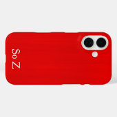 Personalisierter roter Glamour Case-Mate iPhone Hülle (Rückseite (Horizontal))