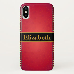 Personalisierter Roter Glitzer Imitate Foil Confet Case-Mate iPhone Hülle