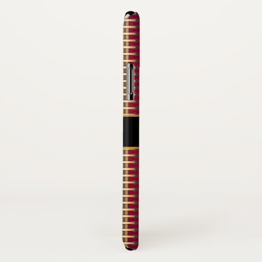 Personalisierter Roter Glitzer Imitate Foil Confet Case-Mate iPhone Hülle (Hinten/Rechts)