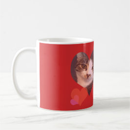 Personalisierter roter HerzenValentine Kaffeetasse