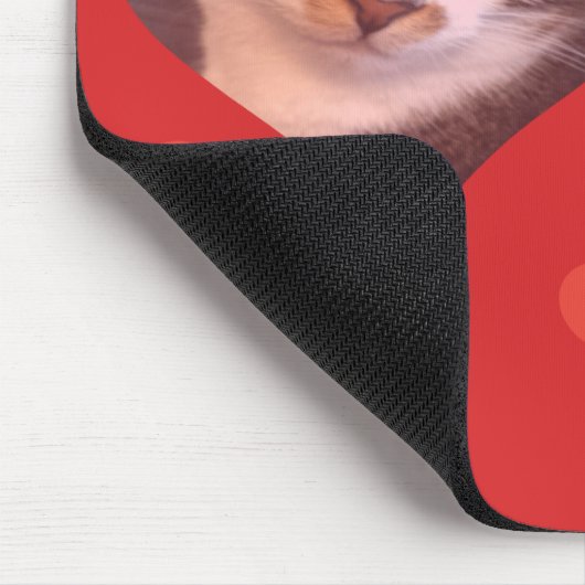 Personalisierter roter HerzenValentine Mousepad (Ecke)