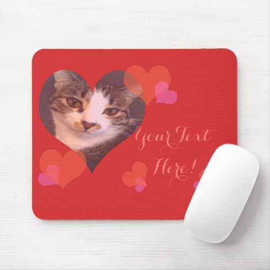 Personalisierter roter HerzenValentine Mousepad (Mit Mouse)