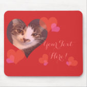 Personalisierter roter HerzenValentine Mousepad (Vorne)