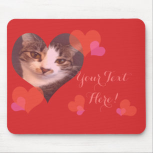 Personalisierter roter HerzenValentine Mousepad