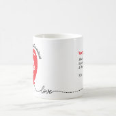 Personalisierter roter Herzluftballon mit chinesis Kaffeetasse (Mittel)