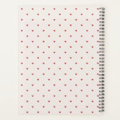 Personalisierter roter Herzplaner mit Individuelle Planer (Rückseite)