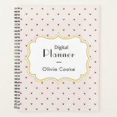 Personalisierter roter Herzplaner mit Individuelle Planer (Vorderseite)
