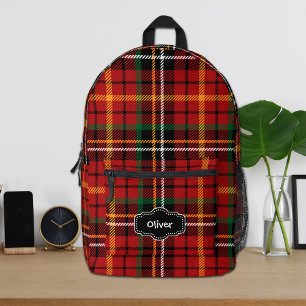Personalisierter roter Karorucksack Bedruckter Rucksack