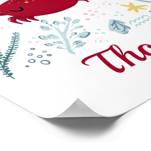 Personalisierter Roter Krebs Poster (Ecke)