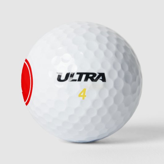 Personalisierter roter Kreis, benutzerdefiniertes Golfball (Logo)