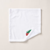 Personalisierter roter LKW Badhandtuch Set (Waschlappen)