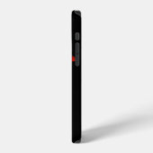 Personalisierter Roter Mohn auf schwarz iPhone Hülle (Linke Seite)