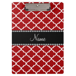 Personalisierter roter Namensmarokkaner Klemmbrett