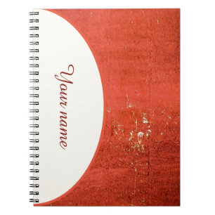 Personalisierter roter Retro-Tatter Notizblock