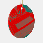 Personalisierter roter Steno Gerichts-Reporter Keramik Ornament (Rechts)