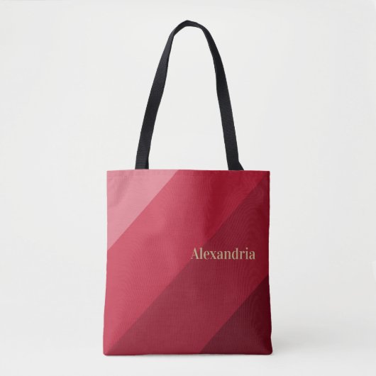 Personalisierter Roter Streifen Tasche (Vorderseite)