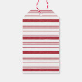 Personalisierter Roter Strumpf Strip Wasserfarbe M Geschenkanhänger (Rückseite)