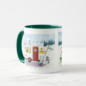 Personalisierter roter Trailer-Becher Tasse (Vorderseite Links)