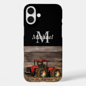 Personalisierter roter Traktor Cool Farm Rustikale Case-Mate iPhone Hülle (Rückseite)