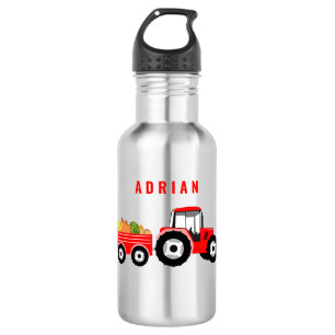 Personalisierter roter Traktor-LKW-Landwirtschafts Edelstahlflasche