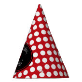 Personalisierter roter und weißer partyhütchen (Rechts)