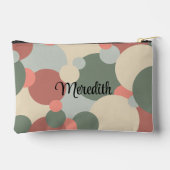 Personalisierter Rotgrün-Molekül-Toilettenbeutel Zubehörtasche (Rückseite)