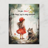 Personalisierter Rotkäppchen Niedlich Postkarte (Vorderseite)