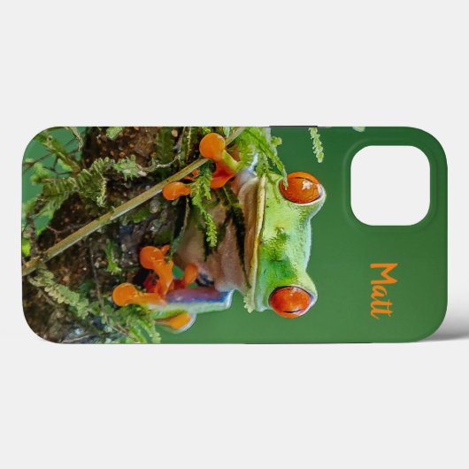 Personalisierter Rotschaumfrosch Case-Mate iPhone Hülle (Rückseite (Horizontal))