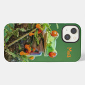 Personalisierter Rotschaumfrosch iPhone Hülle (Rückseite (Horizontal))